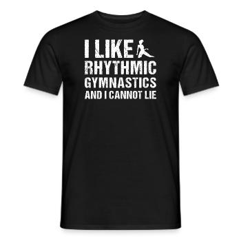 Gymnaste J’aime la gymnastique rythmique - T-shirt homme - noir - Devant - AI Model Male 178 light (178cm)