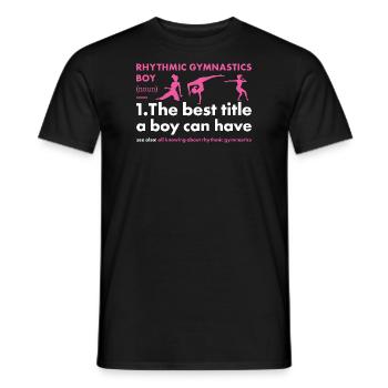 Gymnast Boy Definition Rhythmic Gymnastics - Männer T-Shirt - Schwarz - Vorne - AI Model Male 178 light (178cm)