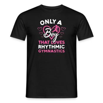 Gymnaste seulement Un garçon qui aime la gymnastique rythmique - T-shirt homme - noir - Devant - AI Model Male 178 light (178cm)