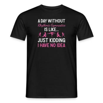 Gymnaste Une journée sans gymnastique rythmique - T-shirt homme - noir - Devant - AI Model Male 178 light (178cm)