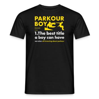 Traceur Boy Definition Parkour - Männer T-Shirt - Schwarz - Vorne - AI Model Male 178 light (178cm)