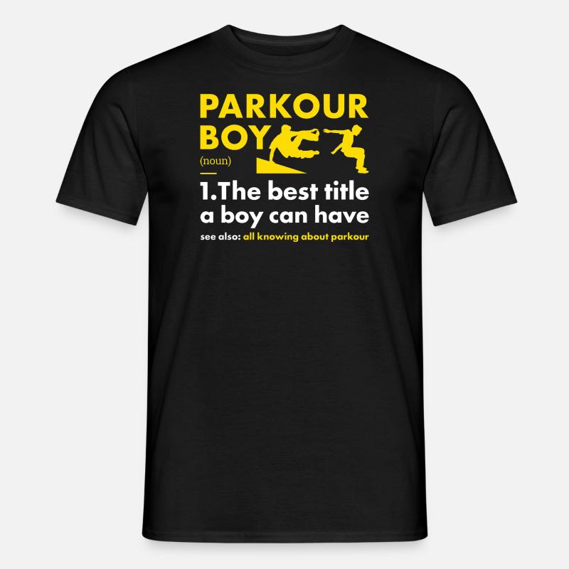 Traceur Boy Définition Parkour - T-shirt homme - noir