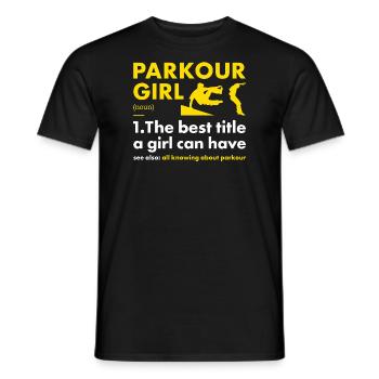 Traceur Girl Definition Parkour - Männer T-Shirt - Schwarz - Vorne - AI Model Male 178 light (178cm)
