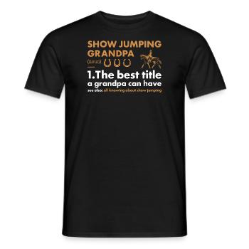 Jumper Grandpa Définition Saut d’obstacles - T-shirt homme - noir - Devant - AI Model Male 178 light (178cm)