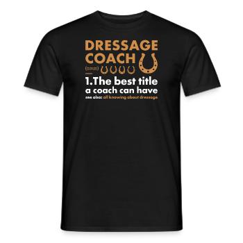 Cavalier Entraîneur Définition Dressage - T-shirt homme - noir - Devant - AI Model Male 178 light (178cm)