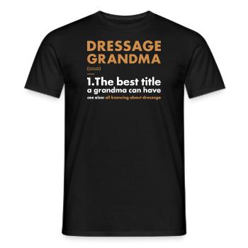 Cavalier Mamie Définition Dressage - T-shirt homme - noir - Devant - AI Model Male 178 light (178cm)