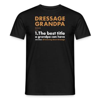 Cavalier Grand-père Définition Dressage - T-shirt homme - noir - Devant - AI Model Male 178 light (178cm)