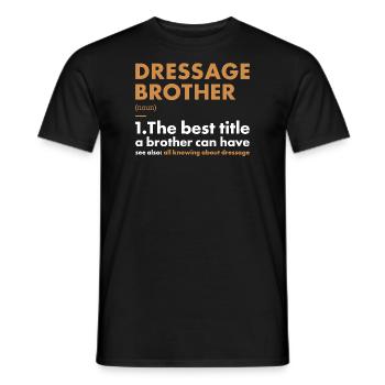 Cavalier Frère Définition Dressage - T-shirt homme - noir - Devant - AI Model Male 178 light (178cm)