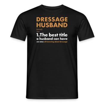 Cavalier Mari Définition Dressage - T-shirt homme - noir - Devant - AI Model Male 178 light (178cm)