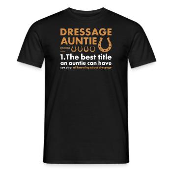 Cavalier Tante Définition Dressage - T-shirt homme - noir - Devant - AI Model Male 178 light (178cm)