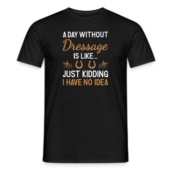 Cavalier Une journée sans dressage - T-shirt homme - noir - Devant - AI Model Male 178 light (178cm)
