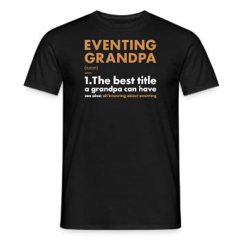 Rider Grandpa Definition Eventing - Men's T-Shirt - black - Front - AI Model Male 178 light (178cm)