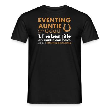 Rider Auntie Definition Eventing - Men's T-Shirt - black - Front - AI Model Male 178 light (178cm)