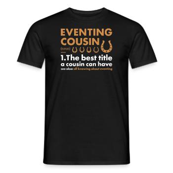 Rider Cousin Definition Eventing - Men's T-Shirt - black - Front - AI Model Male 178 light (178cm)