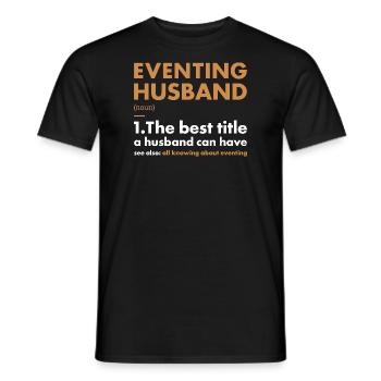 Rider Husband Definition Eventing - Men's T-Shirt - black - Front - AI Model Male 178 light (178cm)