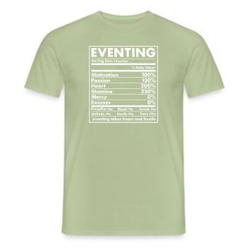 Rider Nutrition Eventing - Männer T-Shirt - Sage - Vorne - AI Model Male 178 light (178cm)