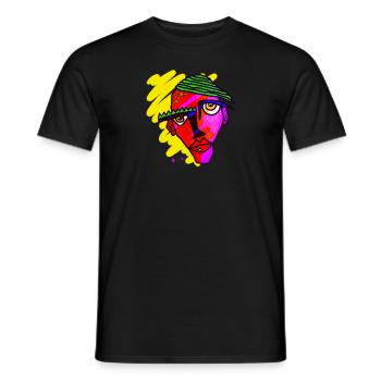 Maske - Männer T-Shirt - Schwarz - Vorne - AI Model Male 178 light (178cm)
