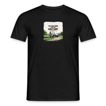 Golf - Juste ici pour la voiturette de golf - T-shirt homme - noir - Devant - AI Model Male 178 light (178cm)