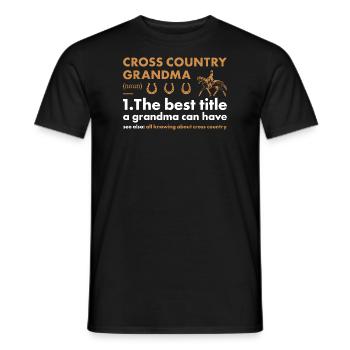 Rider Grandma Definition Cross Country - Men's T-Shirt - black - Front - AI Model Male 178 light (178cm)