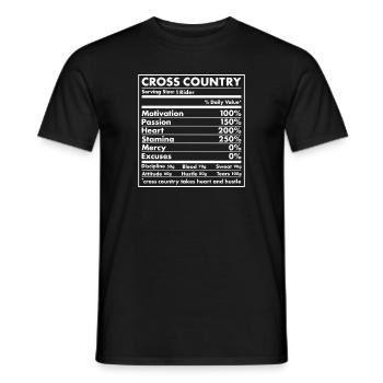 Rider Nutrition Cross Country - Männer T-Shirt - Schwarz - Vorne - AI Model Male 178 light (178cm)