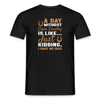 Cavalier Une journée sans cross-country - T-shirt homme - noir - Devant - AI Model Male 178 light (178cm)