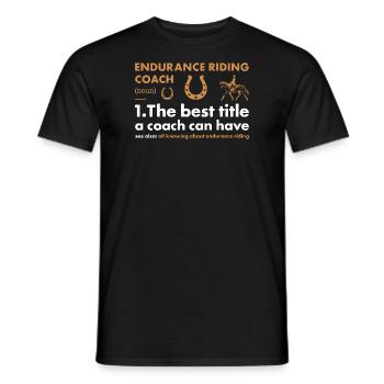 Rider Coach Definition Endurance Riding - Männer T-Shirt - Schwarz - Vorne - AI Model Male 178 light (178cm)
