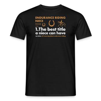 Rider Niece Definition Endurance Riding - Männer T-Shirt - Schwarz - Vorne - AI Model Male 178 light (178cm)