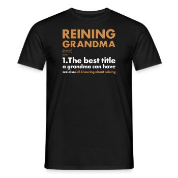 Pure Grandma Definition Reining - Men's T-Shirt - black - Front - AI Model Male 178 light (178cm)