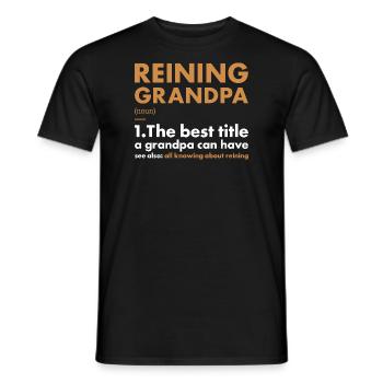 Pure Grandpa Définition Reining - T-shirt homme - noir - Devant - AI Model Male 178 light (178cm)