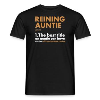 Reiner Auntie Definition Reining - Men's T-Shirt - black - Front - AI Model Male 178 light (178cm)