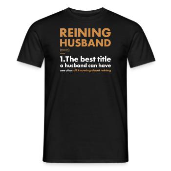 Reiner Husband Definition Reining - Männer T-Shirt - Schwarz - Vorne - AI Model Male 178 light (178cm)