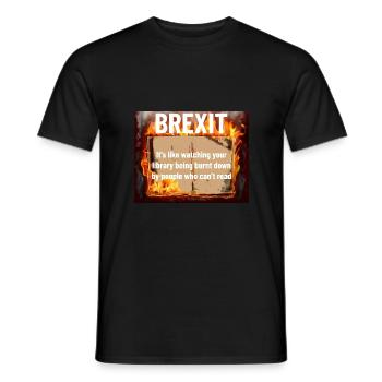 Anti - Brexit. - Men's T-Shirt - black - Front - AI Model Male 178 light (178cm)