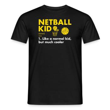 Sport Kid Definition Netball - Men's T-Shirt - black - Front - AI Model Male 178 light (178cm)