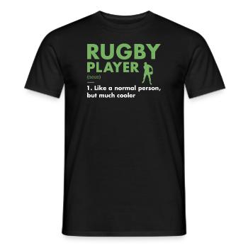 Sport Player Definition Rugby - Männer T-Shirt - Schwarz - Vorne - AI Model Male 178 light (178cm)