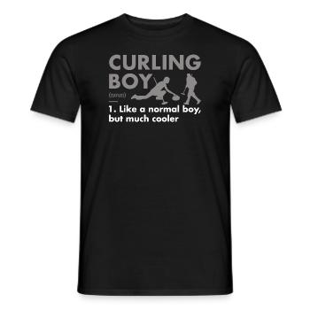 Sport Boy Définition Curling - T-shirt homme - noir - Devant - AI Model Male 178 light (178cm)