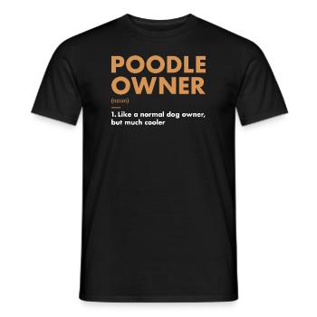 Définition du propriétaire de caniche - T-shirt homme - noir - Devant - AI Model Male 178 light (178cm)