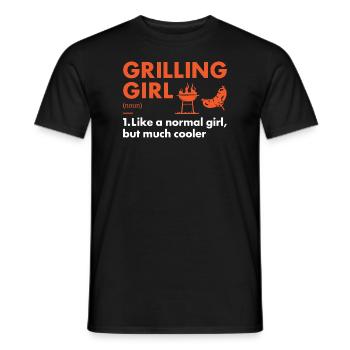 Griller Girl Definition Grilling - Männer T-Shirt - Schwarz - Vorne - AI Model Male 178 light (178cm)
