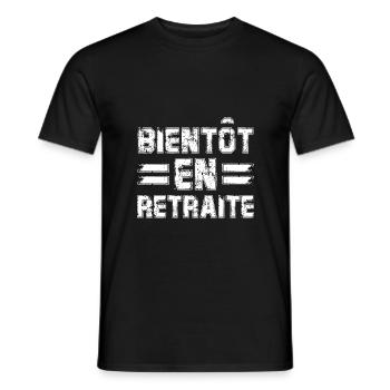 Bientôt En Retraite - Cadeau pour futur retraité - T-shirt homme - noir - Devant - AI Model Male 178 light (178cm)