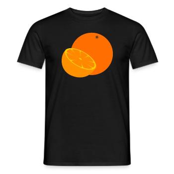 orange - Men's T-Shirt - black - Front - AI Model Male 178 light (178cm)