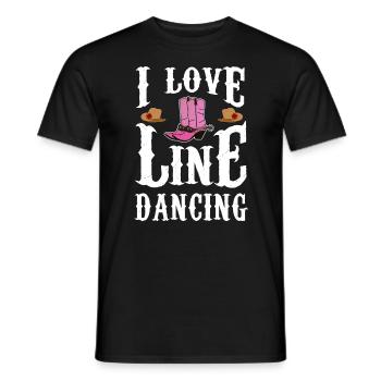 I Love Line Dancing Line Dance Country Musik - Männer T-Shirt - Schwarz - Vorne - AI Model Male 178 light (178cm)