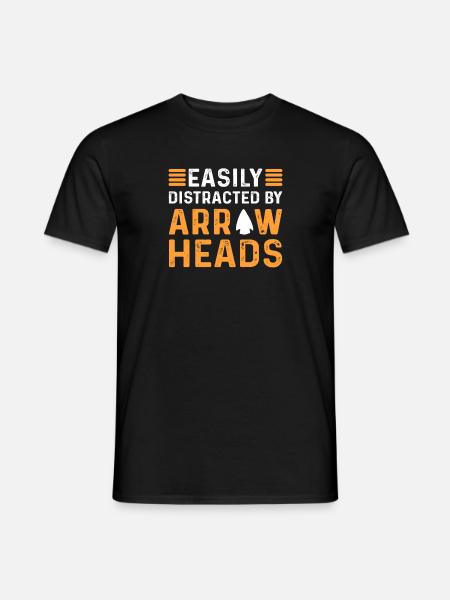 Leicht Ablenkbar Durch Pfeilspitzen. - Männer T-Shirt - Schwarz