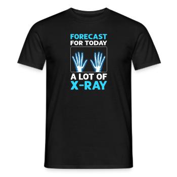 Prédiction pour aujourd’hui. Beaucoup de radiographies. - T-shirt homme - noir - Devant - AI Model Male 178 light (178cm)