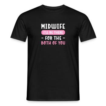 Hebamme. Ich Werde Für Euch Beide Da Sein. - Männer T-Shirt - Schwarz - Vorne - AI Model Male 178 light (178cm)