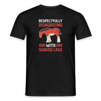 Cheval de trait. Cheval écossais des Highlands. Clydesdale - T-shirt homme - noir - Devant - AI Model Male 178 light (178cm)