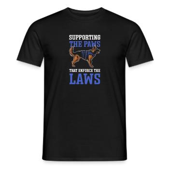 Unterstützung Für Die Pfoten, Die Die Gesetze - Männer T-Shirt - Schwarz - Vorne - AI Model Male 178 light (178cm)