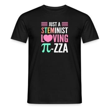 Nur Eine Steminist Liebende Pi-zza. Steminist - Männer T-Shirt - Schwarz - Vorne - AI Model Male 178 light (178cm)