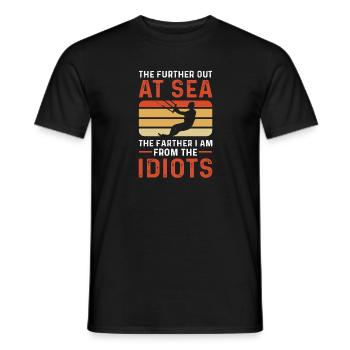 Kitesurf vintage et kitesurf - T-shirt homme - noir - Devant - AI Model Male 178 light (178cm)
