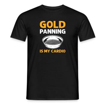 Goldwaschen Ist Mein Fitnessprogramm. - Männer T-Shirt - Schwarz - Vorne - AI Model Male 178 light (178cm)