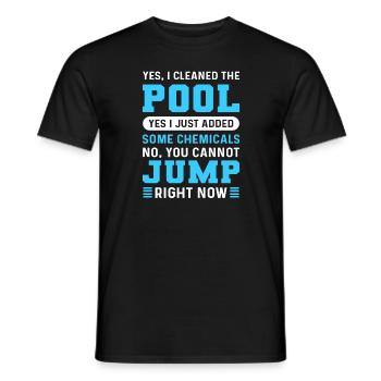 Oui, j’ai nettoyé la piscine. Nettoyeur de piscine. - T-shirt homme - noir - Devant - AI Model Male 178 light (178cm)