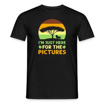 Je ne suis là que pour les photos. - T-shirt homme - noir - Devant - AI Model Male 178 light (178cm)